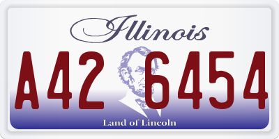 IL license plate A426454
