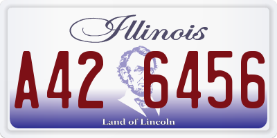 IL license plate A426456