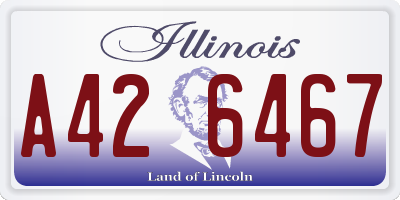 IL license plate A426467