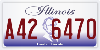 IL license plate A426470