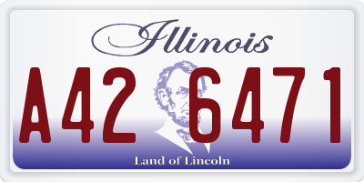 IL license plate A426471