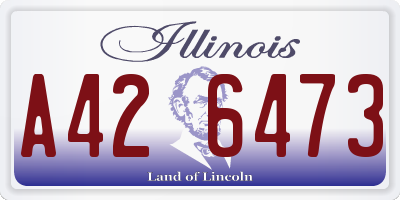 IL license plate A426473