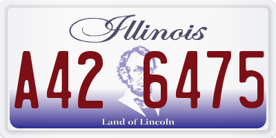 IL license plate A426475