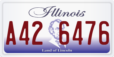 IL license plate A426476