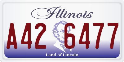 IL license plate A426477