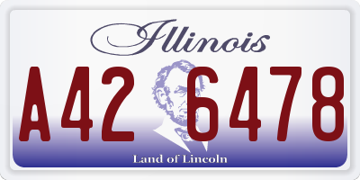 IL license plate A426478