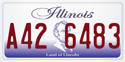 IL license plate A426483