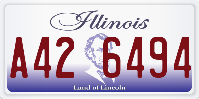 IL license plate A426494