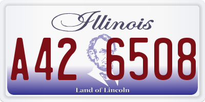 IL license plate A426508