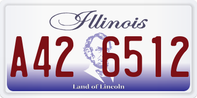 IL license plate A426512