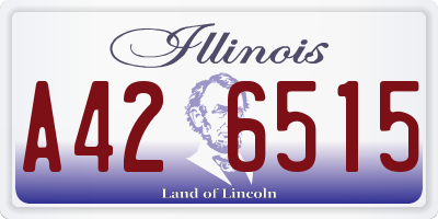 IL license plate A426515