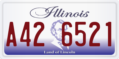 IL license plate A426521