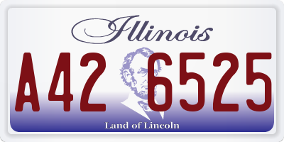 IL license plate A426525