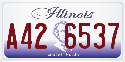 IL license plate A426537