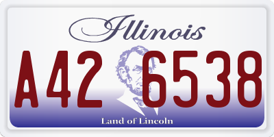 IL license plate A426538