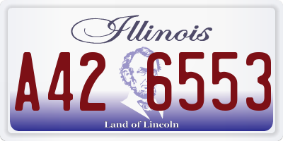 IL license plate A426553