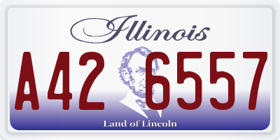 IL license plate A426557