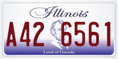 IL license plate A426561
