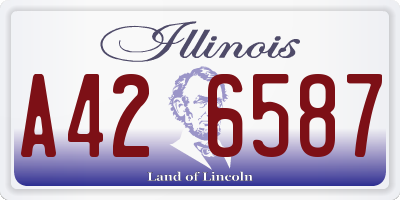 IL license plate A426587