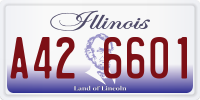 IL license plate A426601