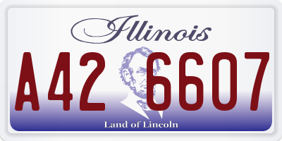 IL license plate A426607