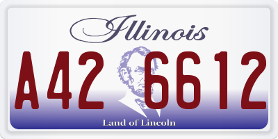 IL license plate A426612