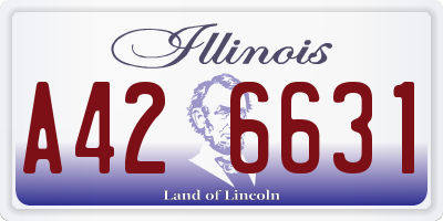IL license plate A426631