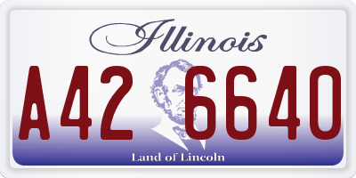 IL license plate A426640
