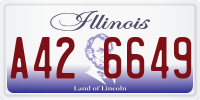 IL license plate A426649