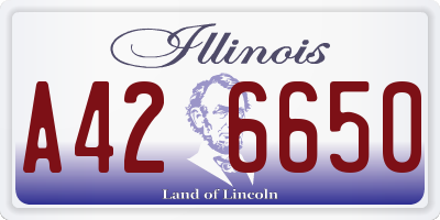 IL license plate A426650