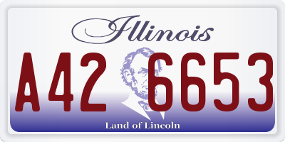 IL license plate A426653