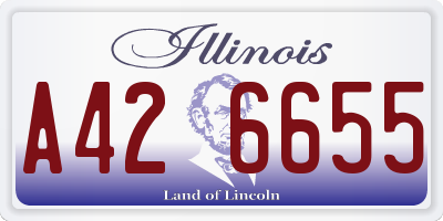 IL license plate A426655