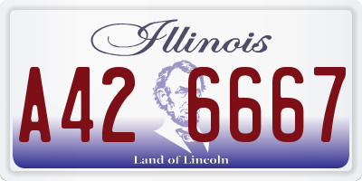 IL license plate A426667