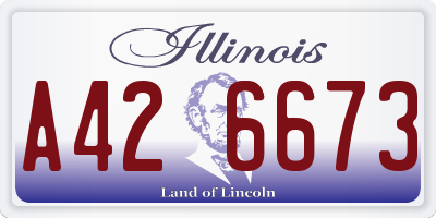 IL license plate A426673