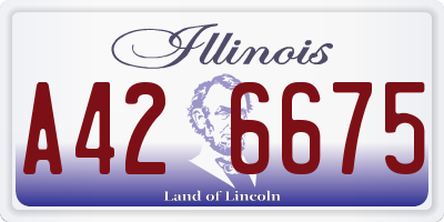 IL license plate A426675