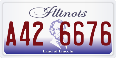IL license plate A426676