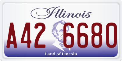 IL license plate A426680