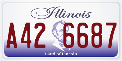 IL license plate A426687