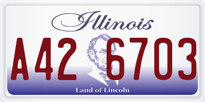 IL license plate A426703