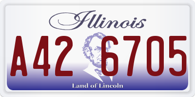 IL license plate A426705