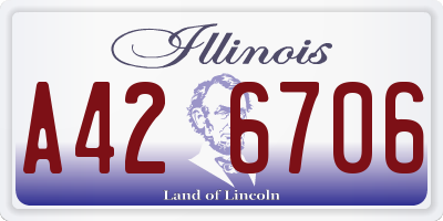 IL license plate A426706