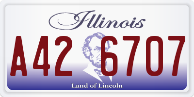 IL license plate A426707