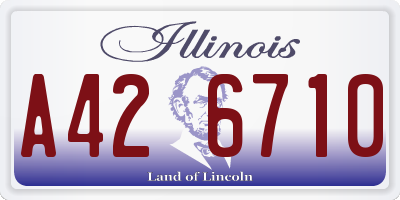 IL license plate A426710