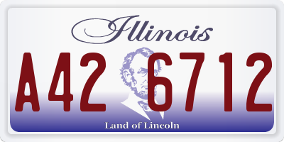 IL license plate A426712