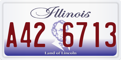 IL license plate A426713