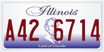 IL license plate A426714