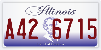 IL license plate A426715