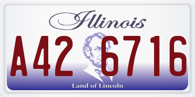 IL license plate A426716