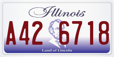 IL license plate A426718