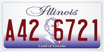 IL license plate A426721